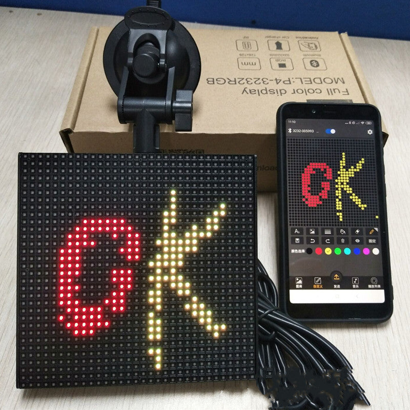 Affichage LED de voiture émoticon Bluetooth en couleur intégrale