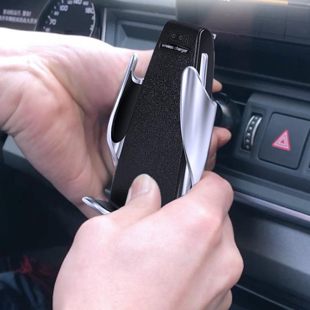 Chargeur sans fil de voiture 10W, induction, charge rapide sans fil avec support de téléphone pour voiture S5.