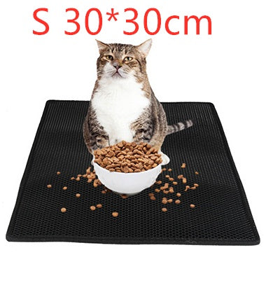 Tapis à litière pour chat en nid d'abeille, tapis imperméable et résistant à l'urine, fournitures pour animaux de compagnie.