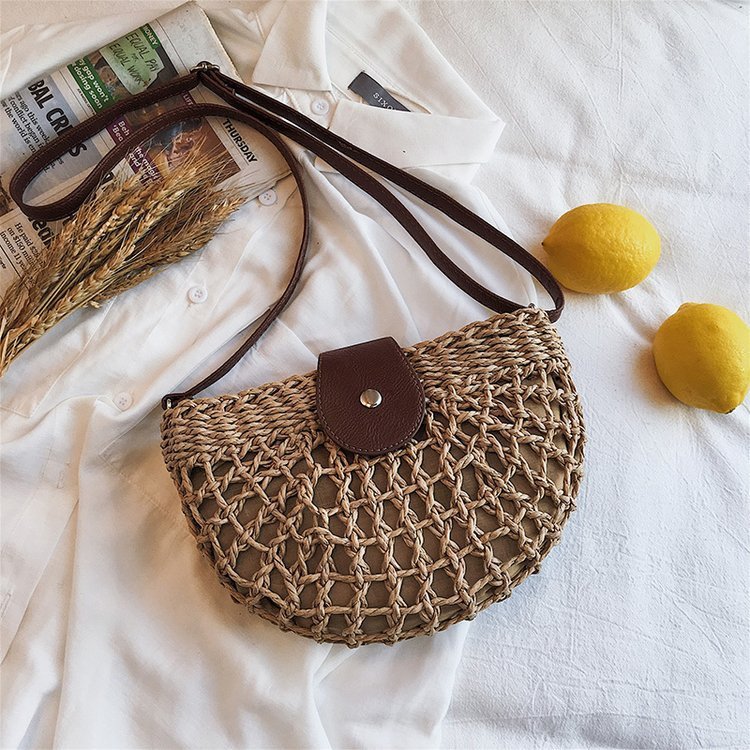 Sac à bandoulière en paille tendance