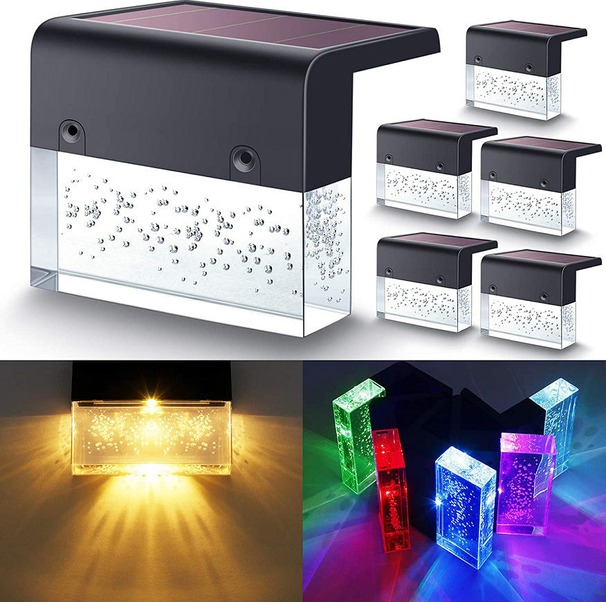 Lumière solaire LED RGB étanche pour les marches et les clôtures.