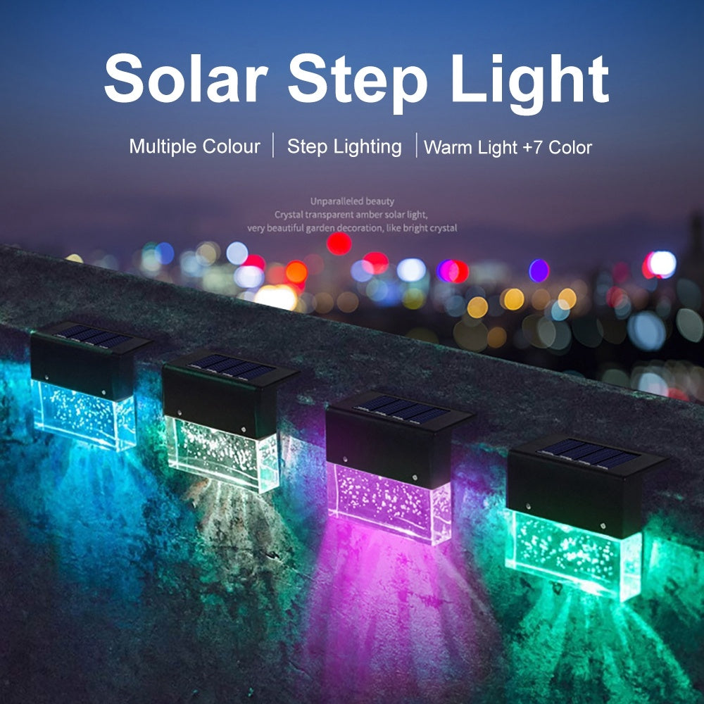 Lumière solaire LED RGB étanche pour les marches et les clôtures.