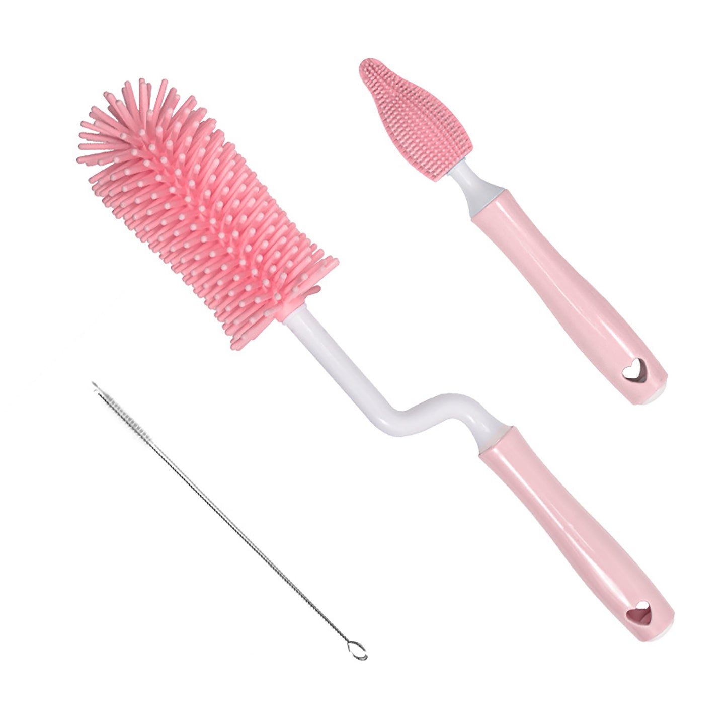 Brosse de nettoyage pour biberon en silicone pour bébé avec paille