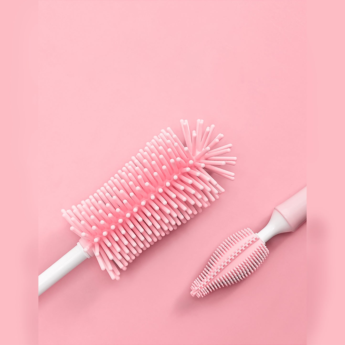 Brosse de nettoyage pour biberon en silicone pour bébé avec paille