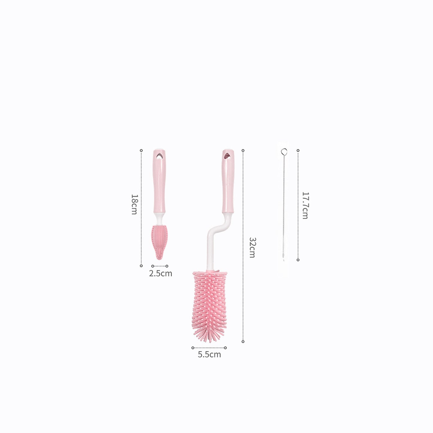 Brosse de nettoyage pour biberon en silicone pour bébé avec paille