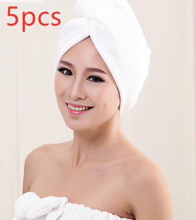 Bonnet de sèche-cheveux pour femme, serviette absorbante pour cheveux secs