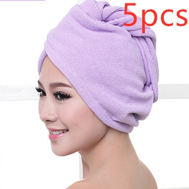 Bonnet de sèche-cheveux pour femme, serviette absorbante pour cheveux secs
