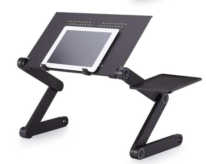 Bureau pliant rétractable et ajustable pour étude au lit, support en alliage d'aluminium pour ordinateur portable, bureau paresseux.