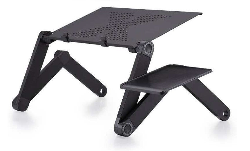 Bureau pliant rétractable et ajustable pour étude au lit, support en alliage d'aluminium pour ordinateur portable, bureau paresseux.