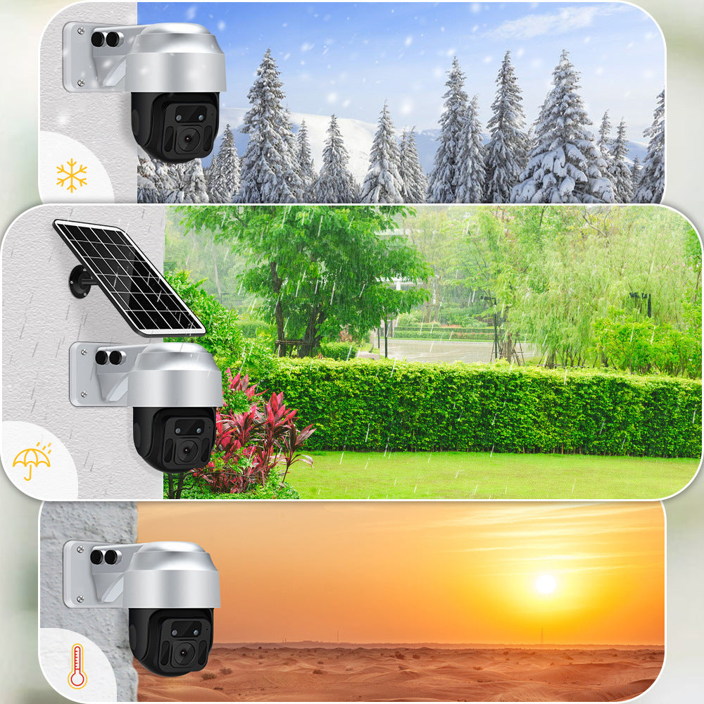 Caméra de surveillance sans fil WiFi alimentée par énergie solaire