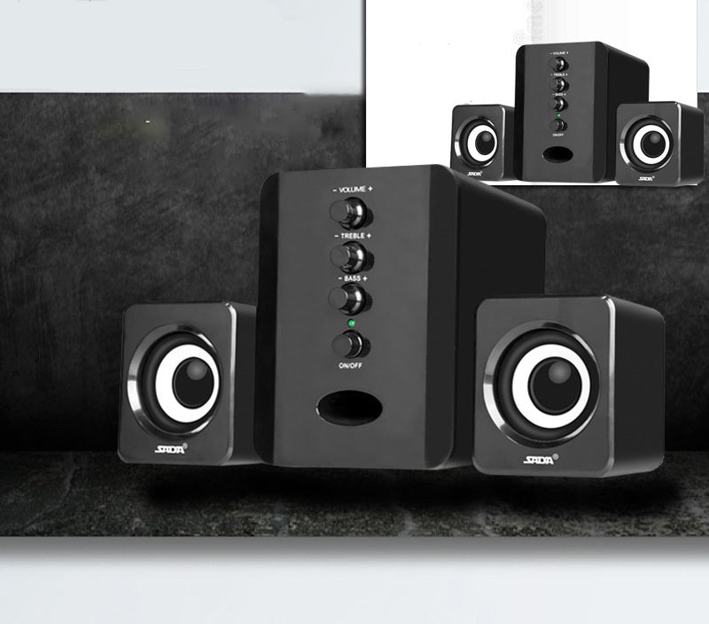 Haut-parleurs Ordinateur D-202 Combinaison Lecteur de musique Subwoofer-Sound-Box Smartphones Stéréo