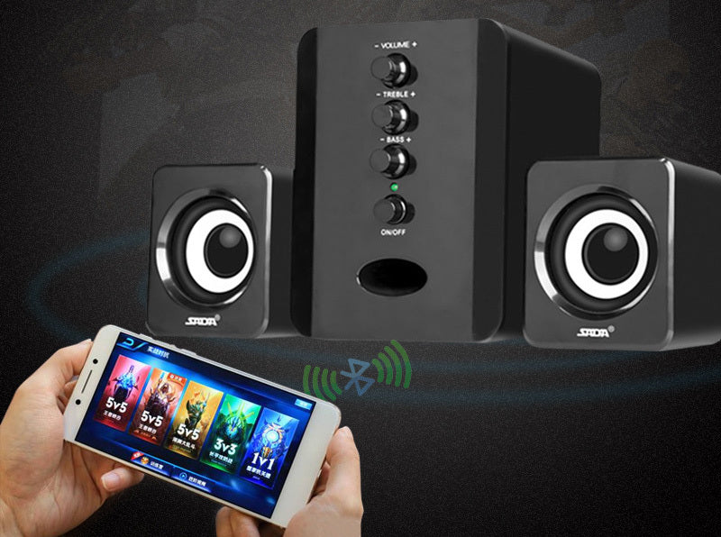 Haut-parleurs Ordinateur D-202 Combinaison Lecteur de musique Subwoofer-Sound-Box Smartphones Stéréo