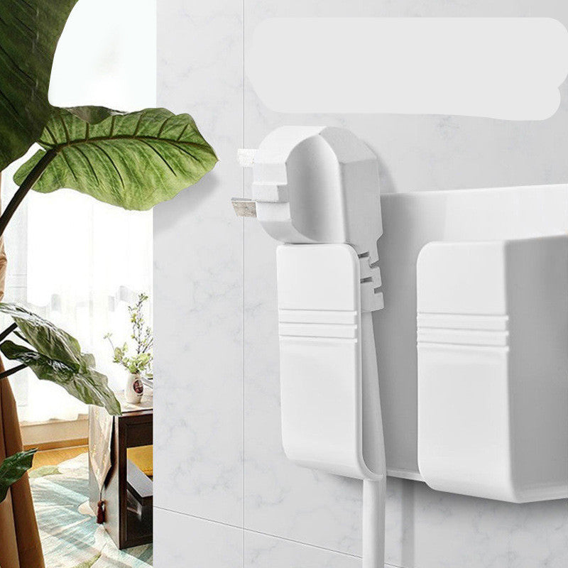 Support de rangement pour téléphone mobile avec chargeur, boîte de rangement adhésive sans perçage.