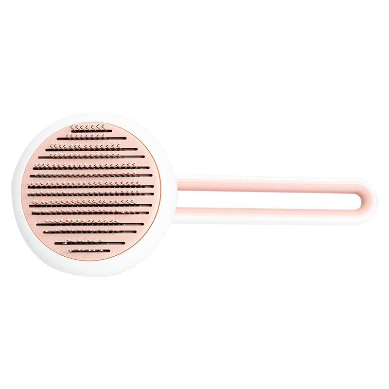 Outil de toilettage pour chien et chat, brosse à poils pour animaux de compagnie, peigne de massage automatique, brosse ronde pour animaux de compagnie.