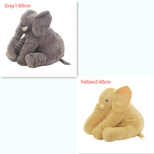 Coussin en peluche éléphant pour le confort et le sommeil des bébés.