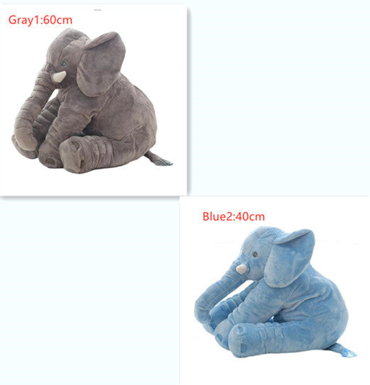 Coussin en peluche éléphant pour le confort et le sommeil des bébés.
