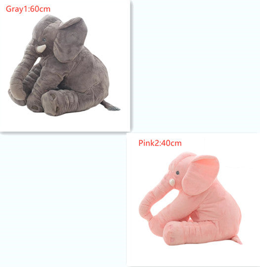Coussin en peluche éléphant pour le confort et le sommeil des bébés.