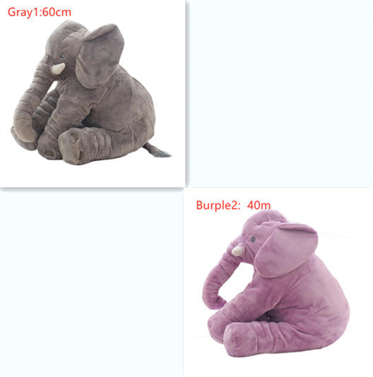 Coussin en peluche éléphant pour le confort et le sommeil des bébés.