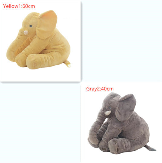 Coussin en peluche éléphant pour le confort et le sommeil des bébés.