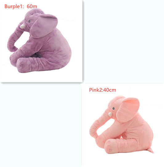 Coussin en peluche éléphant pour le confort et le sommeil des bébés.