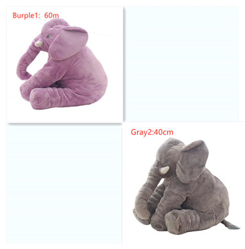 Coussin en peluche éléphant pour le confort et le sommeil des bébés.
