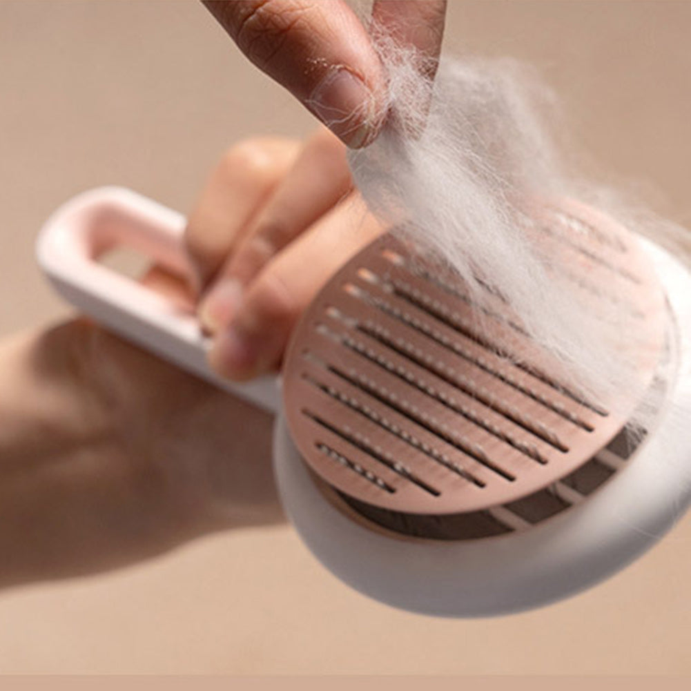 Outil de toilettage pour chien et chat, brosse à poils pour animaux de compagnie, peigne de massage automatique, brosse ronde pour animaux de compagnie.