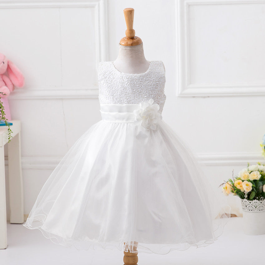 Robe à sequins pour bébé, robe de demoiselle d'honneur, robe de princesse pour un mariage.