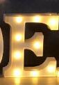 Veilleuse LED lumineuse avec lettres et chiffres de l'alphabet anglais, lampe à piles, décoration romantique pour mariage, fête de Noël