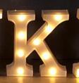 Veilleuse LED lumineuse avec lettres et chiffres de l'alphabet anglais, lampe à piles, décoration romantique pour mariage, fête de Noël