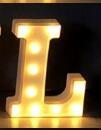 Veilleuse LED lumineuse avec lettres et chiffres de l'alphabet anglais, lampe à piles, décoration romantique pour mariage, fête de Noël