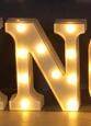 Veilleuse LED lumineuse avec lettres et chiffres de l'alphabet anglais, lampe à piles, décoration romantique pour mariage, fête de Noël