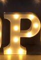 Veilleuse LED lumineuse avec lettres et chiffres de l'alphabet anglais, lampe à piles, décoration romantique pour mariage, fête de Noël