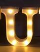 Veilleuse LED lumineuse avec lettres et chiffres de l'alphabet anglais, lampe à piles, décoration romantique pour mariage, fête de Noël