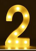 Veilleuse LED lumineuse avec lettres et chiffres de l'alphabet anglais, lampe à piles, décoration romantique pour mariage, fête de Noël