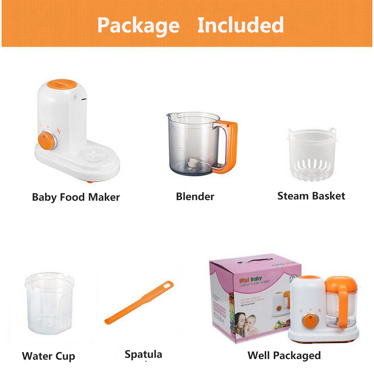Robot culinaire multifonction pour bébé, réchauffeur de lait infantile intelligent, mélangeurs pour la cuisson des aliments pour bébés.