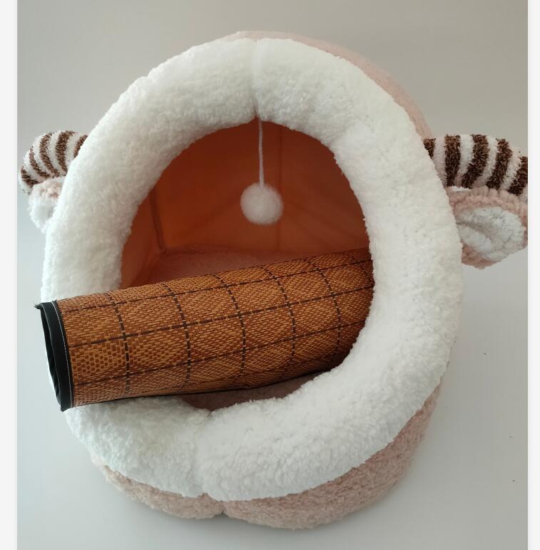 Litière pour chat domestique, litière fermée, chenil pour chat, hiver, plus velours.