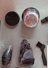 Rasoir électrique multifonction 5 en 1 avec 5 lames pour hommes, tondeuse rechargeable pour tête rasée, barbe et poils de nez.