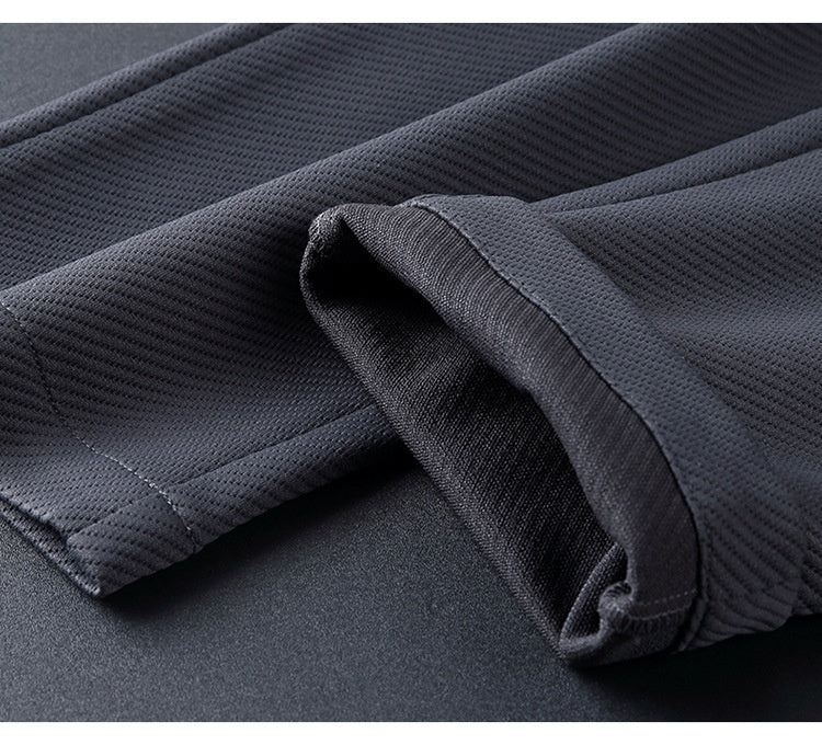 Ensemble deux pièces décontracté de sport de couleur unie avec col montant et pantalon à fermeture éclair