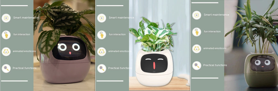 Planificateur Intelligent Amusement Inépuisable Plus de 49 Expressions Riches 7 Capteurs Intelligents et Puces AI Facilitent et Rendent Agréable la Culture des Plantes