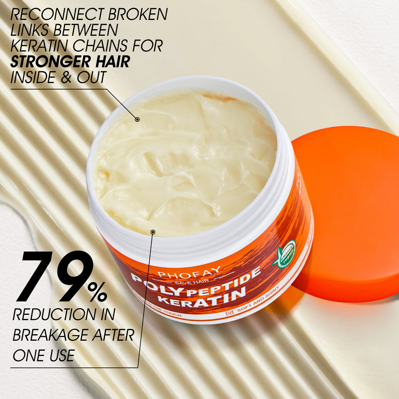 PHOFAY POLY CRÈME DE RESTAURATION CAPILLAIRE BRÛLÉE À LA KÉRATINE