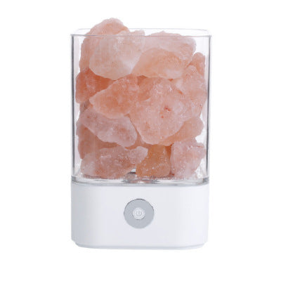 Lampe LED en cristal USB en sel de l'Himalaya