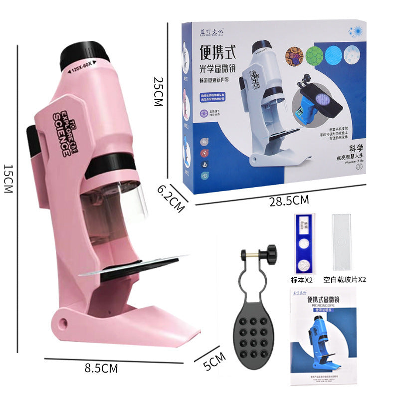 Microscope optique portatif pour enfants, jouet mini créature