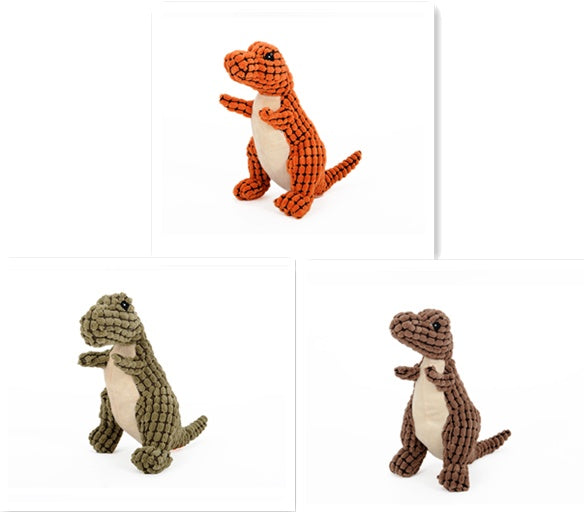 Jouets pour animaux de compagnie dinosaures, jouets interactifs pour chiens géants, jouets à mâcher pour grands chiens, jouets en peluche pour chihuahuas avec rembourrage et siffleurs.