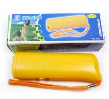 Dispositif de formation pour chiens anti-aboiement 3-en-1, répulsif ultrasonique pour chiens, lampe de poche à LED.