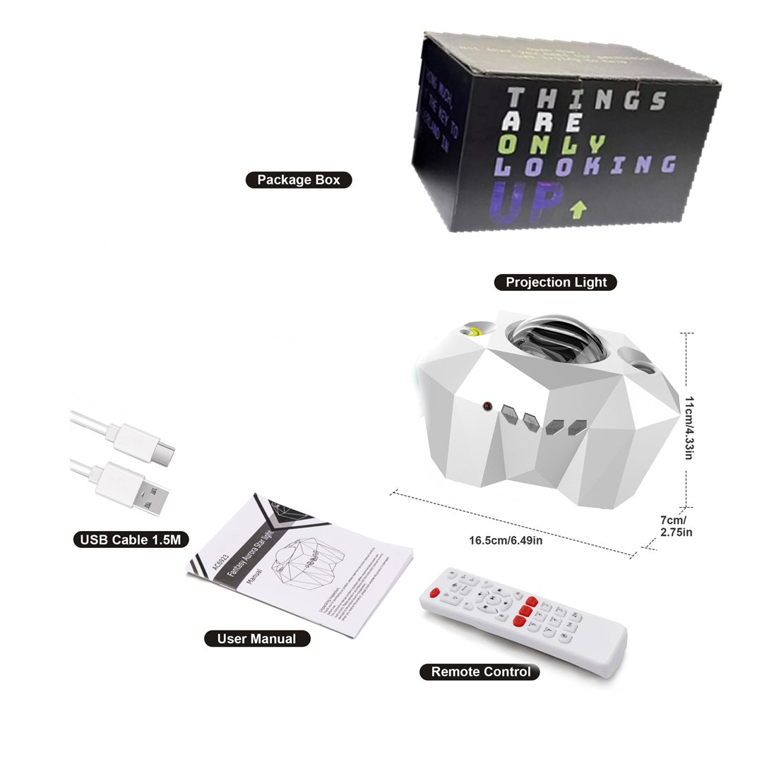 Lampe projecteur d'étoiles océaniques Bluetooth avec motif d'eau USB.
