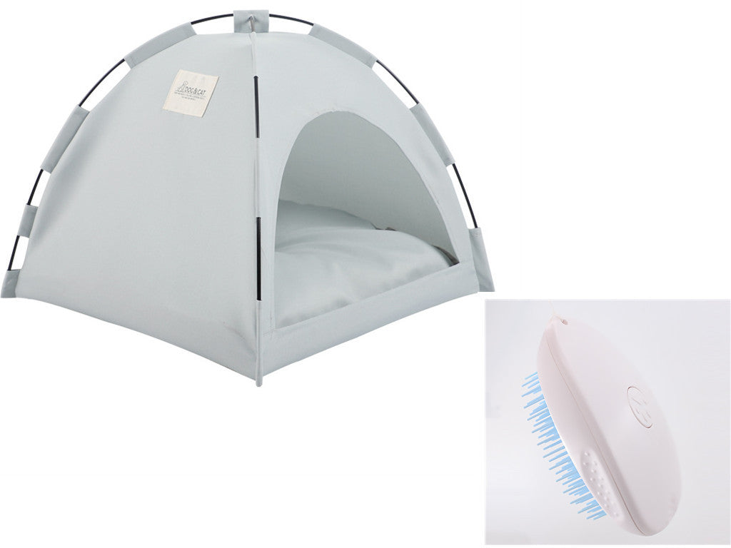Tente avec tapis de refroidissement pour chat, maison pour chien, canapé pour animaux, lit de camping pour chien avec coussin pour chenil de chien, nid pour chat intérieur, lit pour chat, produits pour animaux de compagnie.