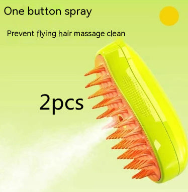 Brosse à vapeur 3 en 1 pour chat, brosse à vapeur pour chien, brosse à poils de chat électrique pour massage, peigne de toilettage pour animaux de compagnie, peignes d'épilation