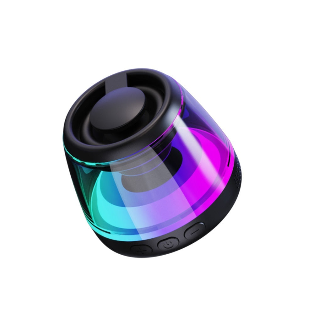 Enceinte mini Bluetooth magnétique avec lumière d'ambiance sans fil portable.