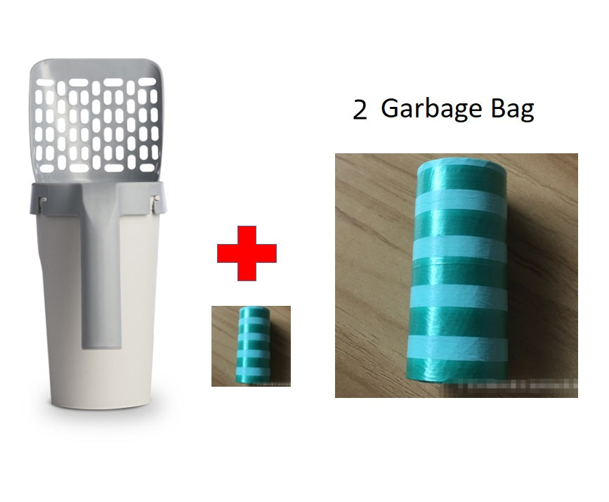Set de pelle à litière pour chat paresseux intégré dans une boîte de rangement