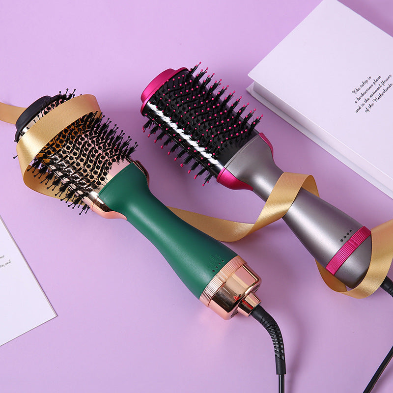 Brosse à air chaud multifonction 3 en 1 avec fer à friser et lissage.